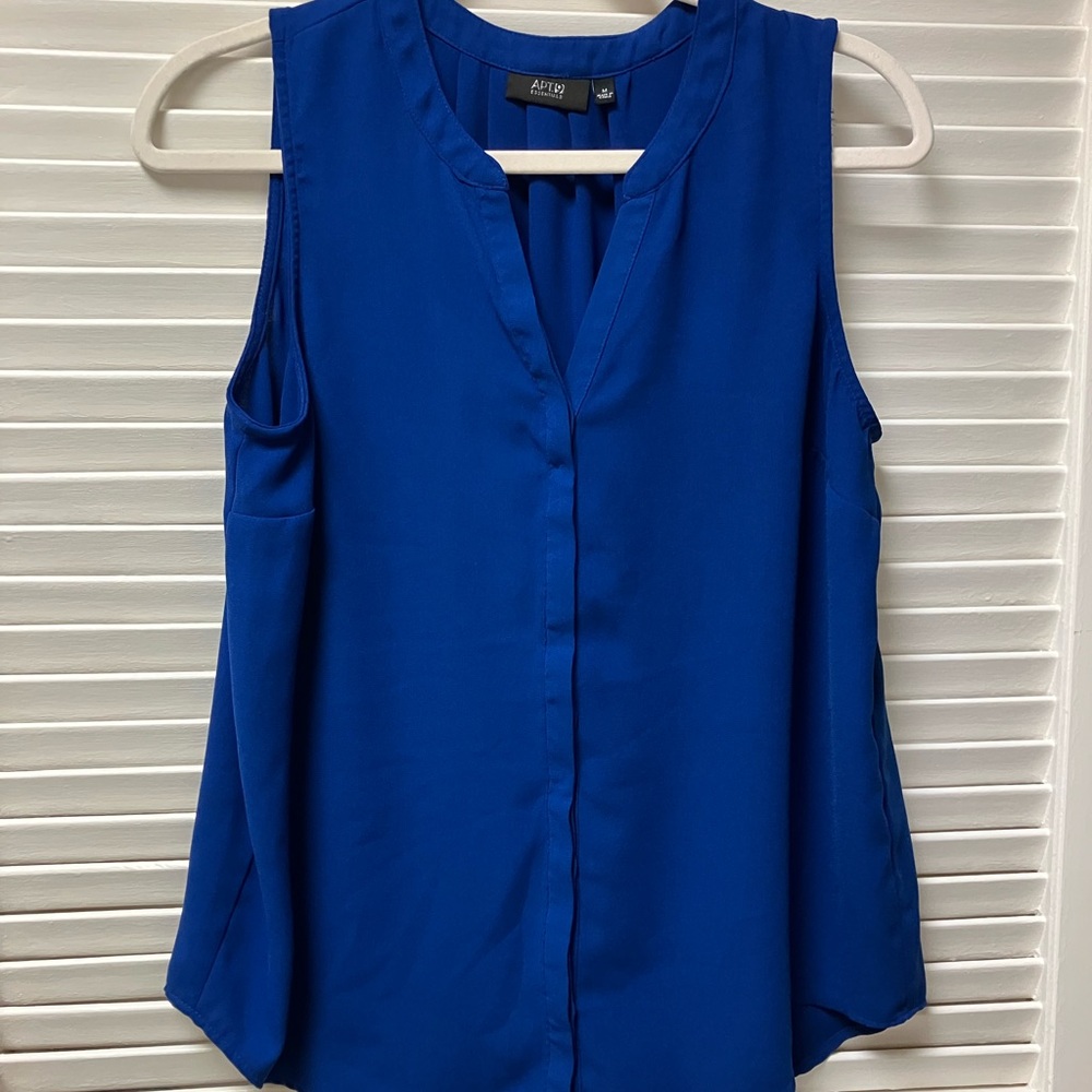 Essentials Royal Blue Sleeveless Blouse